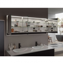 Dulap cu oglinda, Kolpasan, Pandora, 75 cm, iluminare led, alb